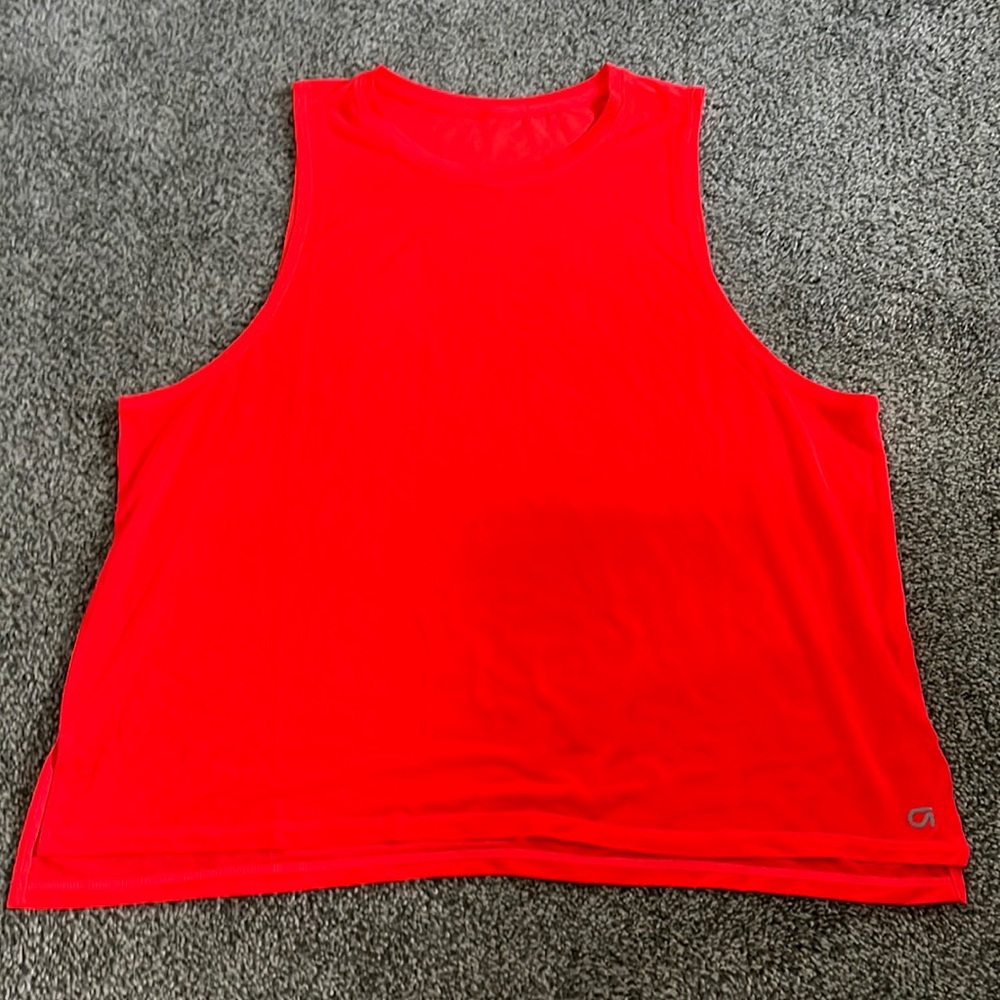 Gap Fit Bright Pink Semi-Sheer Work Out Tank Top SIZE M